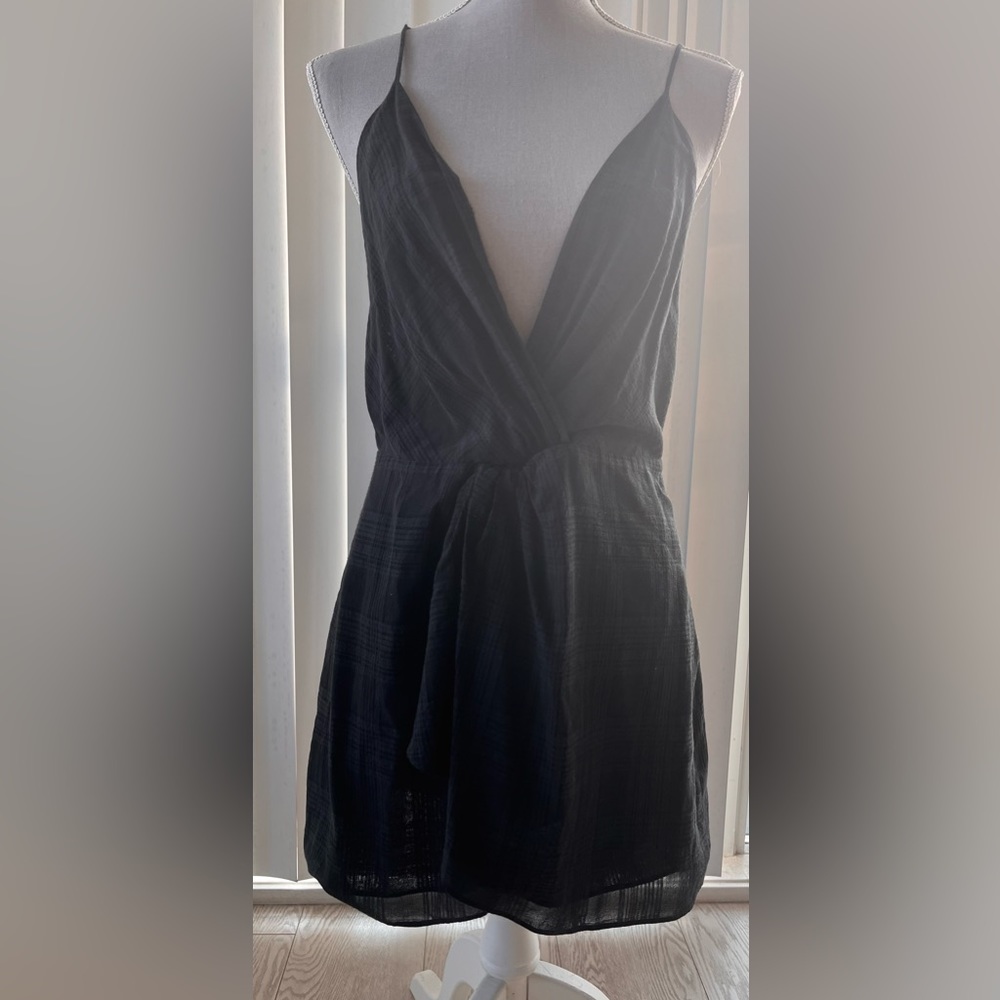 Aritzia Size M brand new with tags, navy blue tartan long tank/tunic.